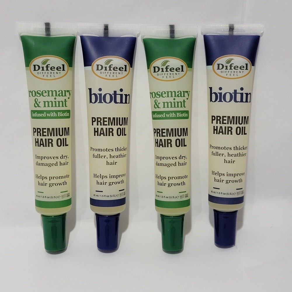 Difeel Premium Hair Oil 4pk Rosemary Mint Biotin 1.5oz Growth Treatment USA Made